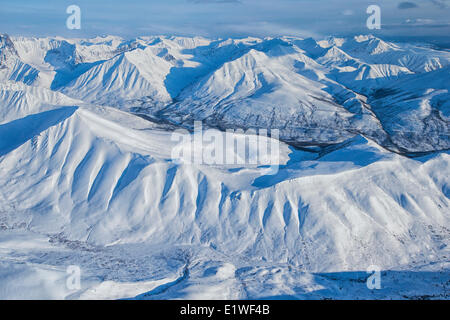 Aerial view of the Ogilvie Mountains in Tombstone Territorial Park, Yukon. Stock Photo