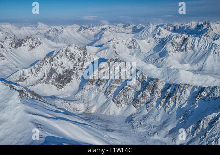 Aerial view of the Ogilvie Mountains in Tombstone Territorial Park, Yukon. Stock Photo