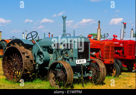 Antique tractors, Pioneer Acres Museum, Irricana, Alberta, Canada Stock Photo