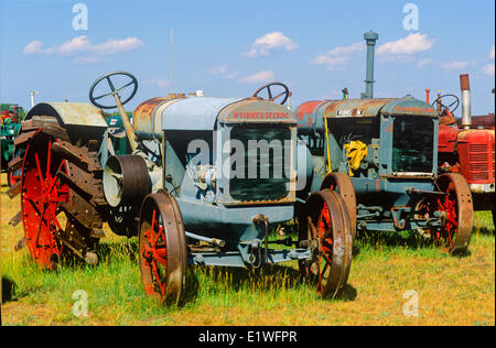 Antique tractors, Pioneer Acres Museum, Irricana, Alberta, Canada Stock Photo