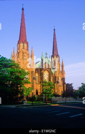 St. Dunstan's, Basilica, Charlottetown, Prince Edward Island, Canada, PE, Church, City, Vertical Stock Photo