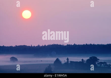 Sunrise, Clyde River, Prince Edward Island, Canada Stock Photo