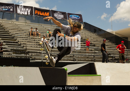 X-Games at the Circuit of the Americas held in Austin, Texas. Athletes arrived from all over the world for the 3 day event. Stock Photo