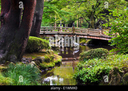 One of the most beautiful gardens in Japan, Kenrokuen, located in Kanazawa, Ishikawa, Japan Stock Photo