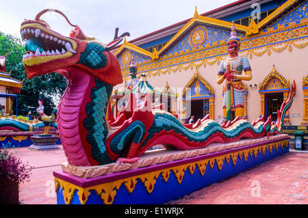 Wat Chayamangkalaram Thai Buddhist Temple, Lorong Burma, Georgetown, Penang Island, Penang, Malaysia. Stock Photo