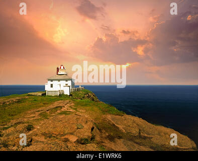 Lighthouse, Cape Spear National HIstoric Site, Newfoundland, Canada Stock Photo