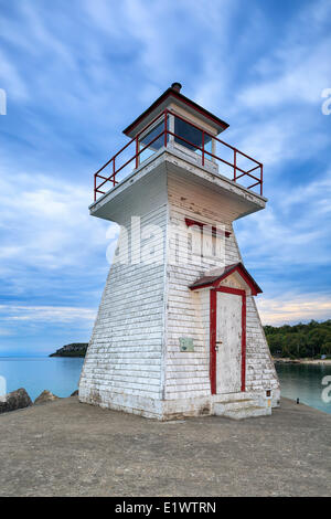 Lion's Head Lighthouse on Georgian Bay, Bruce Peninsula, Ontario, Canada Stock Photo