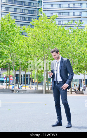 Businessman using mobile. Stock Photo
