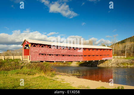 Covered Bridge, Causapscal, Quebec, Canada Stock Photo