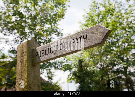 Public Footpath Sign in Ockham , Surrey - UK Stock Photo