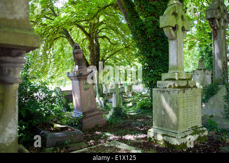 Kensal Green Cemetery on Harrow Road in West London - UK Stock Photo