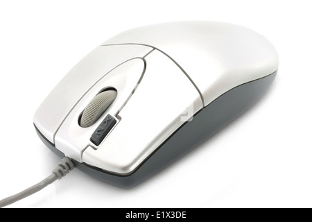 Computer mouse close-up on a white background Stock Photo