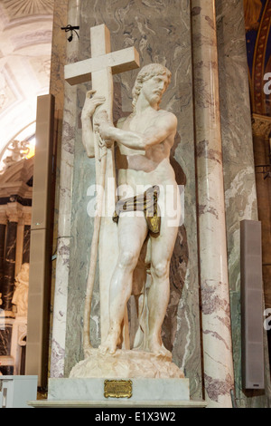 The 16th century statue of Christ the Redeemer by Michelangelo, or Cristo Della Minerva, Church of Santa Maria Sopra Minerva, Rome Italy Europe Stock Photo
