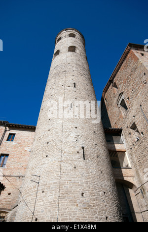 Cylindrical Bell Tower, Città di Castello, Upper Tiber Valley, Umbria, Italy Stock Photo