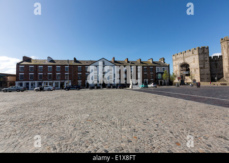 Caernarfon Castle, Town Square Stock Photo