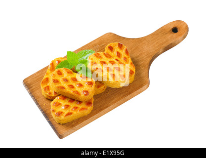 Small Dutch oval-shaped cakes (Roomboter kano's) Stock Photo