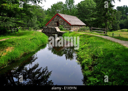 SUDBURY, MASSACHUSETTS: The Old Stone Grist Mill Stock Photo