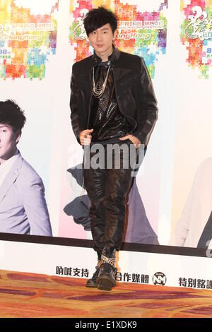 Hong Kong, China. 9th June, 2014. JJ Lin attends Hong Kong Spring Wave Music Festival press conference in Hong Kong, China on Monday June 9, 2014. © TopPhoto/Alamy Live News Stock Photo