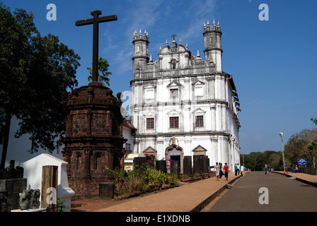 Old Goa Churches St. Francis of Assisi Church and Ancient Holy Cross Ruins UNESCO World Heritage site Goa India Stock Photo