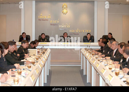 Bangkok. 11th June, 2014. Picture taken on June 11, 2014 shows a scene of the National Council for Peace and Order (NCPO) meeting with Thai ambassadors at Royal Thai Army head quarter in Bangkok, Thailand. © Pool Photo by Thai Army/Xinhua/Alamy Live News Stock Photo