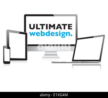 Ultimate web design in electronic devices vector EPS10 Stock Vector