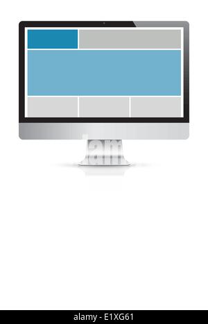 Highly detailed responsive grid computer display vector Stock Vector ...