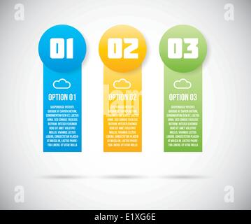 Three infographic option templates vector eps10 Stock Vector