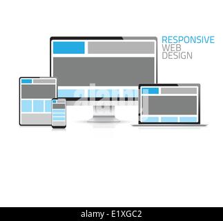 High quality responsive web design vector eps10 Stock Vector