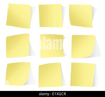 Yellow stickers isolated on white background vector eps10 Stock Vector