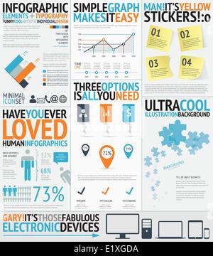 Infographic typography filled easy and fresh vector elements Stock Vector