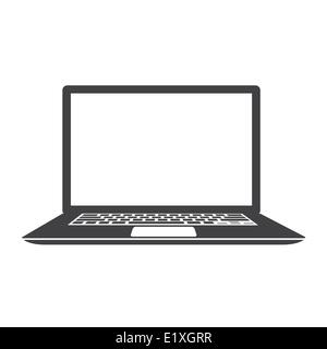 Laptop vector illustration icon isolated on white background Stock Vector