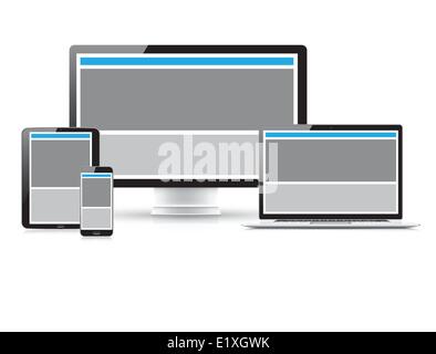 Website design development process vector illustration Stock Vector