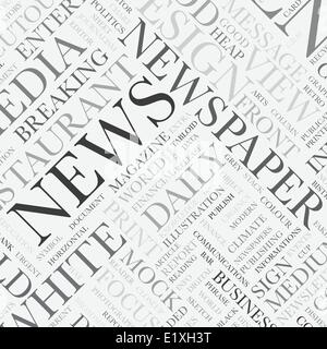 News word tag cloud vector texture background Stock Vector