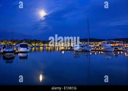 The Marina at Sani Beach Resort, Kassandra peninsula, Halkidiki ('Chalkidiki'), Macedonia, Greece. Stock Photo
