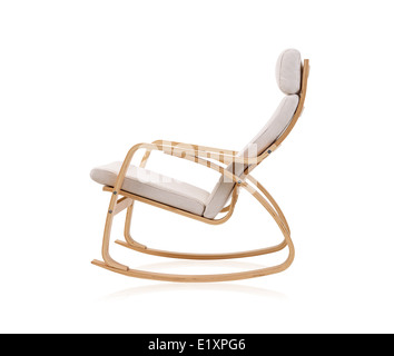 modern rocking chair isolated on white background Stock Photo