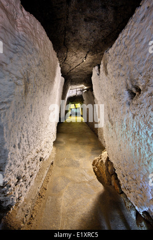 The underground church (cave) of Saint Paul (Agios Pavlos), at Nea Fokea (Fokaia), Halkidiki (Chalkidiki), Macedonia, Greece Stock Photo