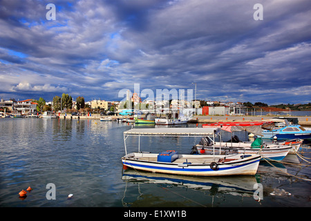 The fishing port of Nea Moudania, Nea Propontida municipality, Halkidiki (Chalkidiki), Macedonia, Greece. Stock Photo