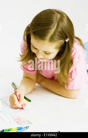 child drawing Stock Photo