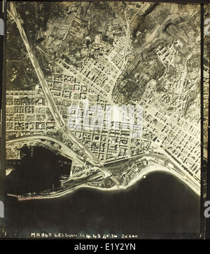 Reconnaissance Photo Aerial View Messina Italy Stock Photo