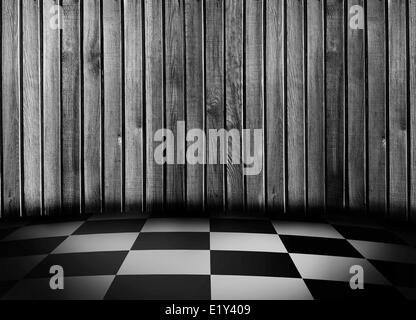 wonderful chess wooden room Stock Photo