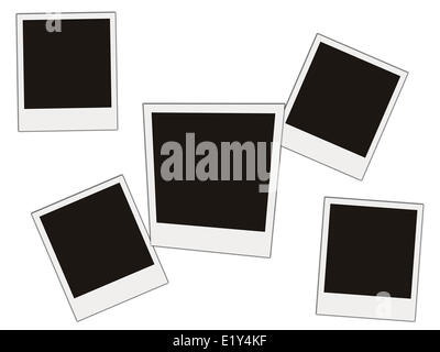 five photos blank isolated on white Stock Photo