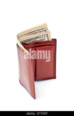 Wallet and dollars Stock Photo