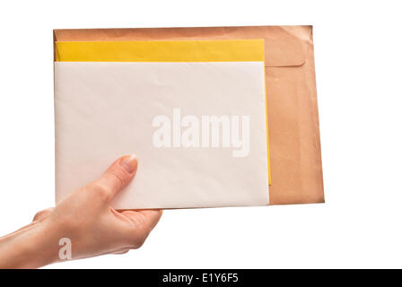 Three envelopes Stock Photo