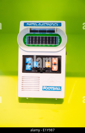 Mattel Electronic football handheld game at Computerspiele Museum or Computer Games Museum in Berlin Germany Stock Photo