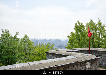 View from South-West Pavilion of Suwon Hwaseong Stock Photo