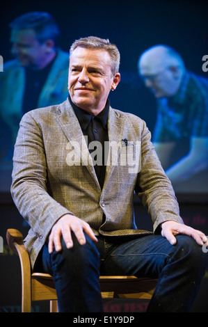 Suggs talking about his early life and years as a musician on stage at Hay Festival 2014 ©Jeff Morgan Stock Photo