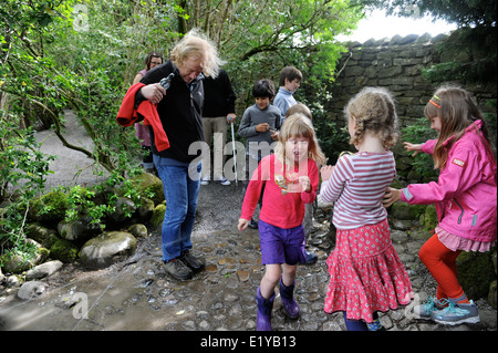 The Forbidden Corner is a folly-filled garden open to the public in the grounds of the Tupgill Park Estate near Leyburn Stock Photo