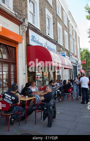 Lisboa Patisserie on Golborne Rd in London W10 - UK Stock Photo