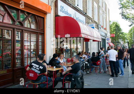 Lisboa Patisserie on Golborne Rd in London W10 - UK Stock Photo