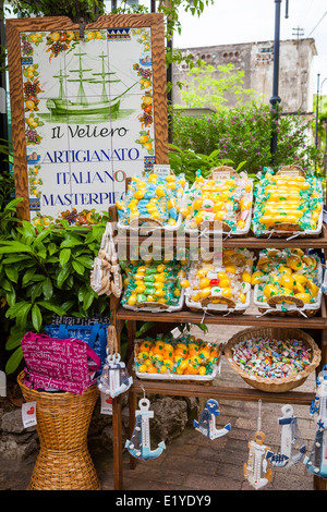 Lemon scented soaps on sale in Anacapri, Italy Stock Photo